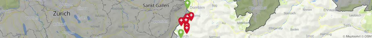Map view for Pharmacies emergency services nearby Mäder (Feldkirch, Vorarlberg)